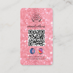 Verbindung mit uns QR-Code für soziale Medien Visitenkarte