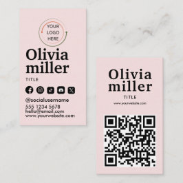 Verbindung mit uns | QR-Kodex für soziale Medien Visitenkarte
