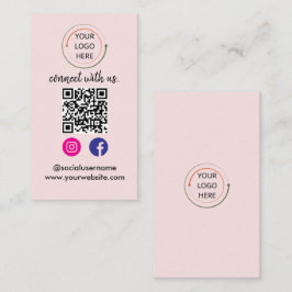 Verbindung mit uns | QR-Kodex für soziale Medien Visitenkarte