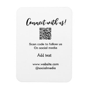 Verbindung mit uns Scan QR Code hinzufügen Website Magnet