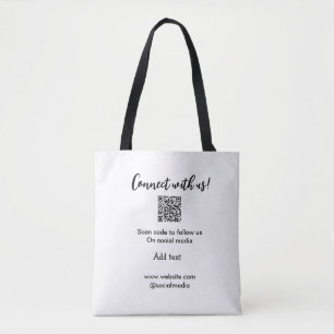 Verbindung mit uns Scan QR Code hinzufügen Website Tasche