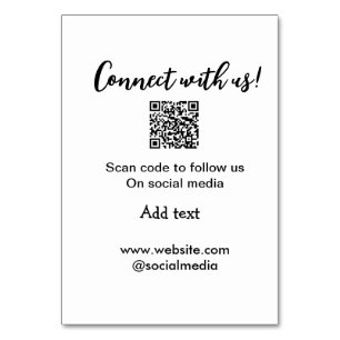 Verbindung mit uns Scan QR Code hinzufügen Website Tischnummer