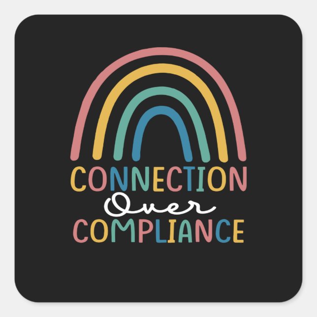 Verbindung über Compliance-Angewandte Verhaltensan Quadratischer Aufkleber (Vorderseite)