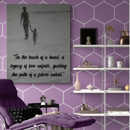 Verbindung von Herzen: Emotionaler Vater und Kind Poster