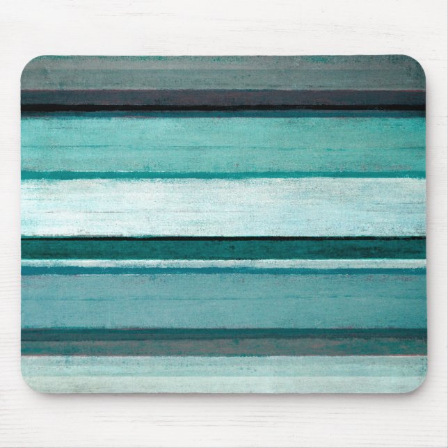 "Verbindungs-" aquamarine und graue abstrakte Mousepad (Vorne)