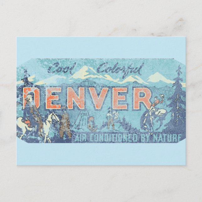 Verblasener Denver Postkarte (Vorderseite)