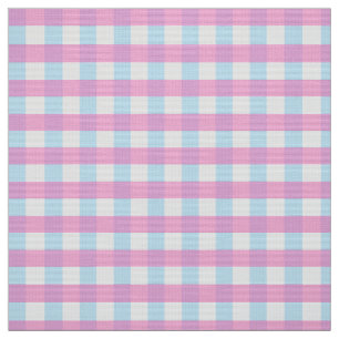 Verblasenes Pink Blue Gingham Stoff