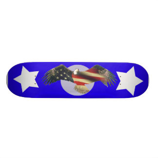 Verblassen amerikanische Weißkopfseeadlerflagge Skateboard