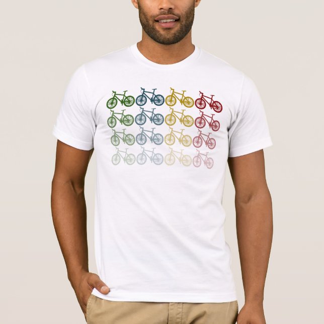 Verblassende Fahrräder T-Shirt (Vorderseite)