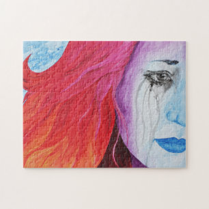 Verblassende Farben Surrealer Original-Kunstpuzzle