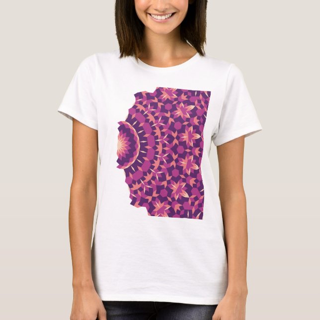 Verblassendes Kachel Muster T-Shirt (Vorderseite)