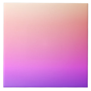 Verblassendes Pfirsich-Rosa und Lila Farbverlauf Fliese