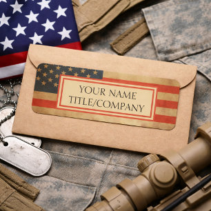 Verblasste amerikanische Flagge Firmenname