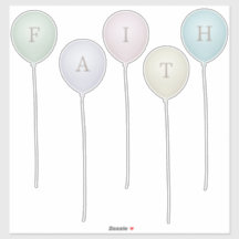 Verblasste antike Farben Whimsical Balloon Buchsta