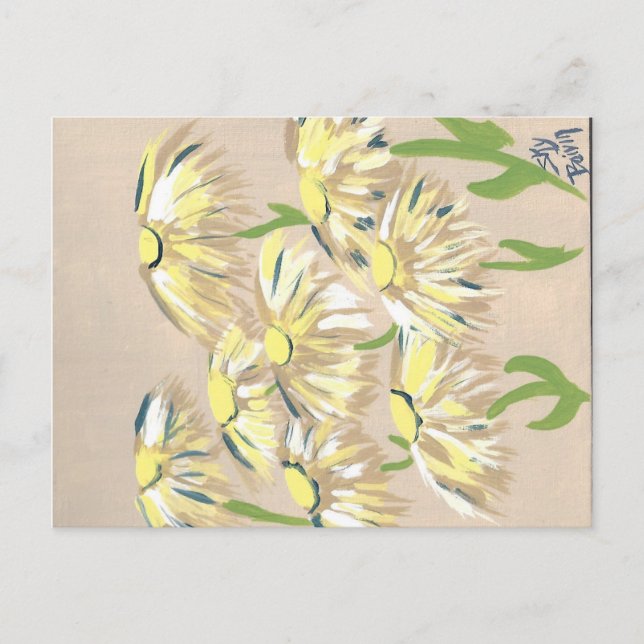 verblasste Blume Postkarte (Vorderseite)