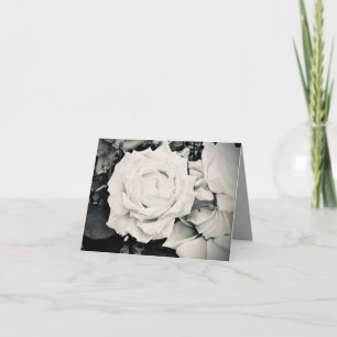 Verblasste graue Rose Karte