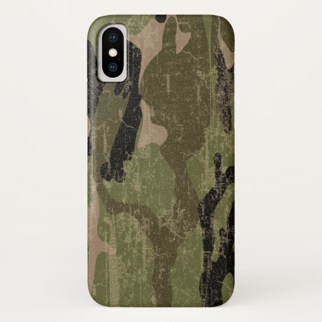 Verblaßte grüne Camouflage Case-Mate iPhone Hülle (Rückseite)