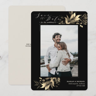 Verblasste Grüne Zurück und Taupe Hochzeit  Save The Date