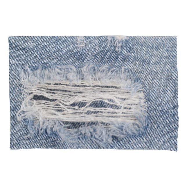 Verblasste Jeans Textur Kissenbezug (Vorderseite)