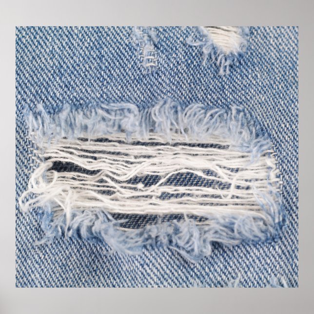 Verblasste Jeans Textur Poster (Vorne)
