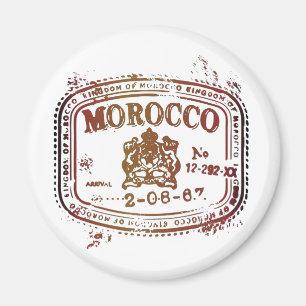 Verblaßte Marokko-Briefmarke Magnet