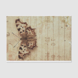 Verblasste Notizblöcke aus Sepia-Schmetterling Seidenpapier