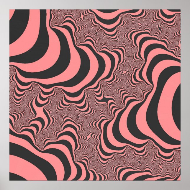 Verblasste rosa Zebrastreifen Poster (Vorne)