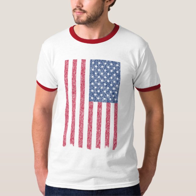 Verblaßte und heftige aber noch prachtvolle T-Shirt (Vorderseite)