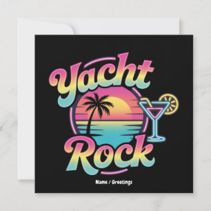 Verblasste Yacht Rock Bootparty – sanfte Klänge & Einladung