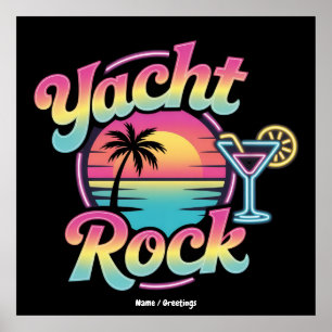 Verblasste Yacht-Rock-Bootparty – Sanfte Klänge & Poster