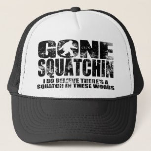 Verblaßter beunruhigter gegangener Squatchin Truckerkappe