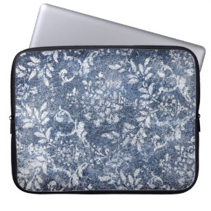 Verblasster Blumenbeweis: Grungy texturierter Hint Laptopschutzhülle