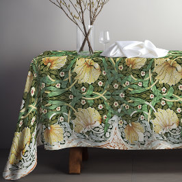 verblasster grüner Pimpernel Vintag William Morris Tischdecke