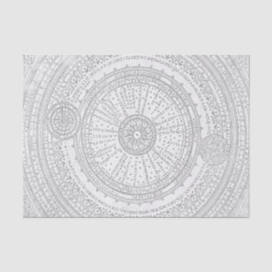 Verblasster lateinischer Text Astro-Diagrammrahmen Seidenpapier