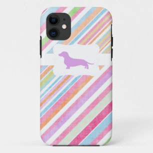 Verblaßter Regenbogen w/Dachshund iPhone 11 Hülle