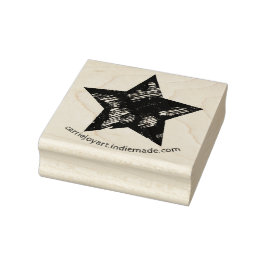 Verblasster Vintager, texturierter Star Gummistempel