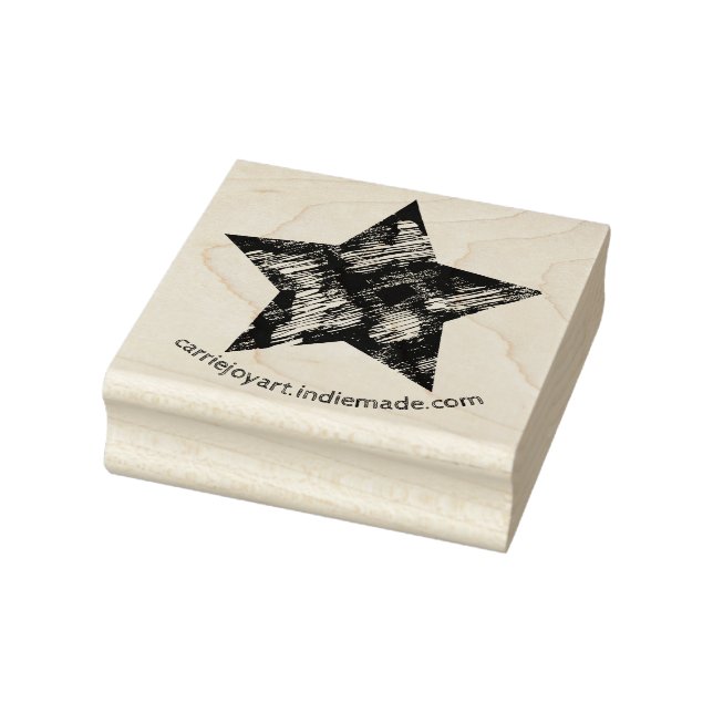 Verblasster Vintager, texturierter Star Gummistempel (Stempel)