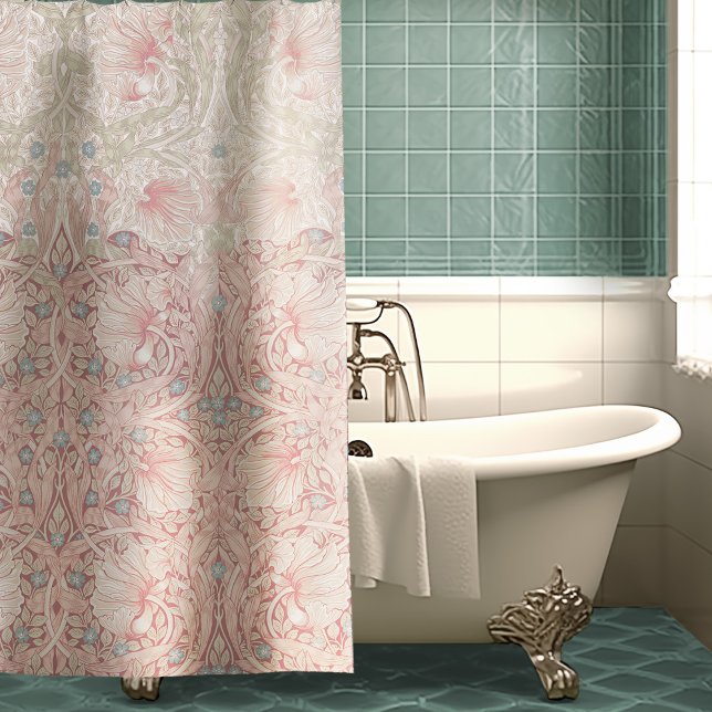 Verblasster zweiteiliger Pimnell Dusty Pink & Blue Duschvorhang (Von Creator hochgeladen)