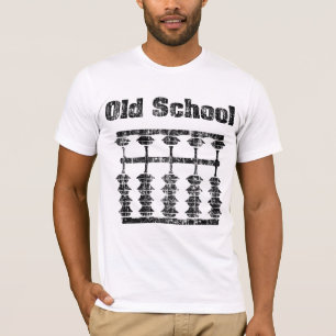 Verblaßtes alte Schulabakus-Shirt T-Shirt