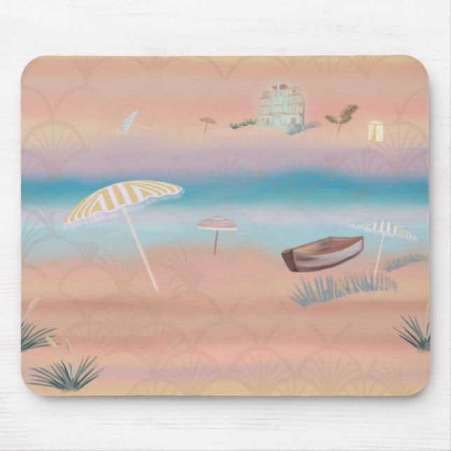 Verblasstes Art Deco Resort Mousepad (Vorne)