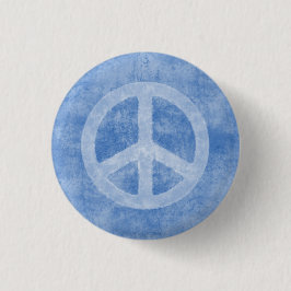 Verblaßtes blaues Friedenszeichen Button
