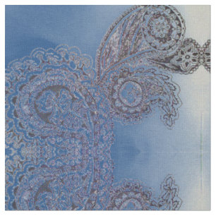 Verblaßtes blaues Paisley Stoff