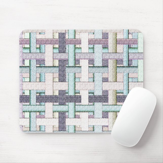 Verblasstes, farbiges 'Schachbrett' in Stoff oder  Mousepad (Mit Mouse)