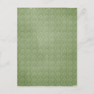 Verblasstes grünes Muster Postkarte
