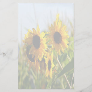 Verblaßtes Herbst-Sonnenblume-Briefpapier Briefpapier