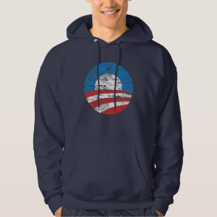 Verblaßtes Obama-Logo Hoodie