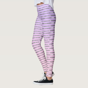 Verblendete lila und rosa Silberstreifen Leggings