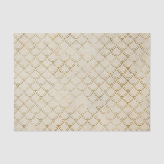 Verblendete Mermaid-Skala Dekoupage Tissue Seidenpapier (Vorderseite)