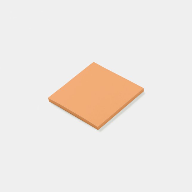 Verblendete Orange (feste Farbe)  Post-it Klebezettel (angewinkelt)
