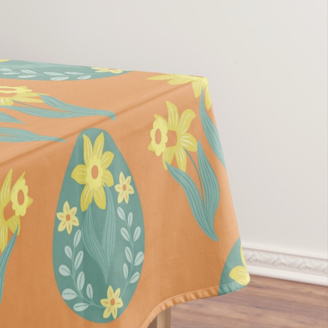 Verblendete Orangen skandinavische Eier Tulips Ost Tischdecke (Beispiel)